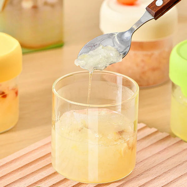 TIDLUX Premium Borosilicate Glass Storage Cup with Airtight Lid | Microwave Safe - Tidlux