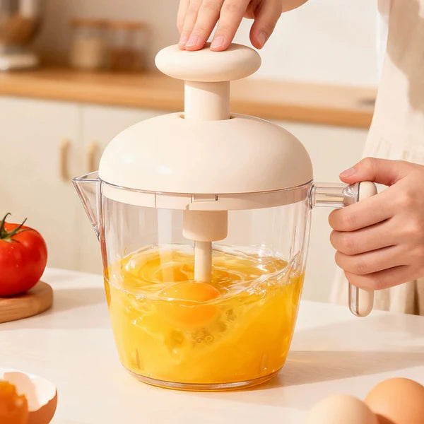 TIDLUX Multi-Purpose Ergonomic Multi-Blade Manual Egg Mixer - Tidlux
