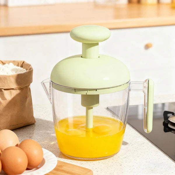 TIDLUX Multi-Purpose Ergonomic Multi-Blade Manual Egg Mixer - Tidlux