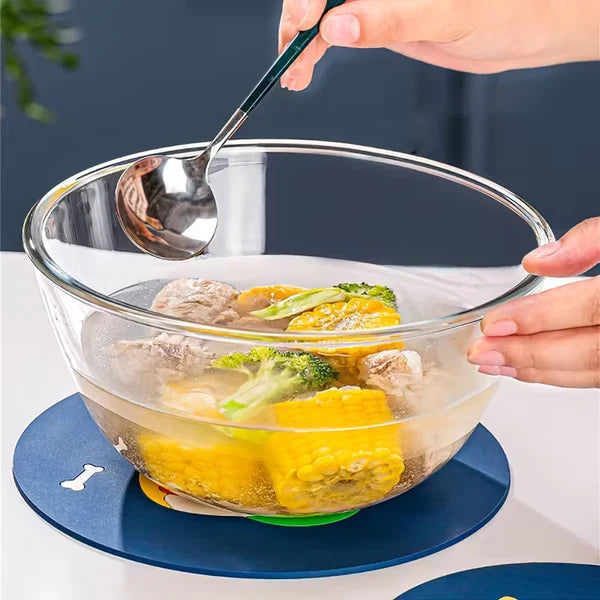 TIDLUX Large Capacity Heat-Resistant Borosilicate Glass Mixing Bowl with Lid | 6000ml - Tidlux