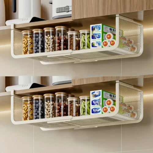 TIDLUX Expandable Under Cabinet Storage Shelf Organizer for Kitchen & Bathroom - Tidlux