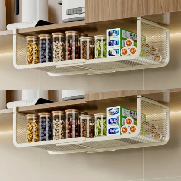 TIDLUX Expandable Under Cabinet Storage Shelf Organizer for Kitchen & Bathroom - Tidlux