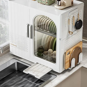 TIDLUX Magnetic Double Door Storage Cabinet | Foldable Multi-Purpose Kitchen & Home Organizer - Tidlux