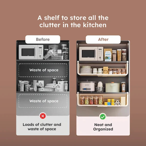 TIDLUX Expandable Under Cabinet Storage Shelf Organizer for Kitchen & Bathroom - Tidlux