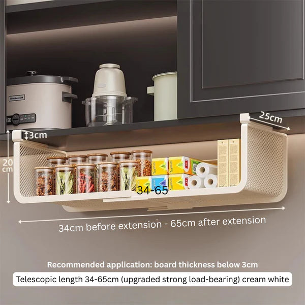TIDLUX Expandable Under Cabinet Storage Shelf Organizer for Kitchen & Bathroom - Tidlux