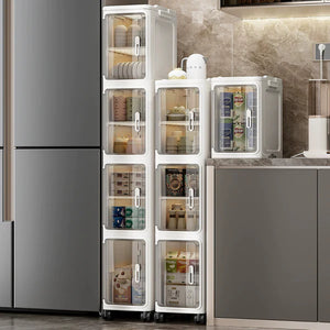 TIDLUX Multipurpose Storage Cabinet with Wheels & Removable Dividers - Tidlux