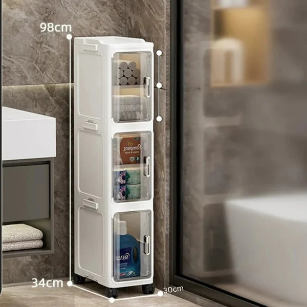 TIDLUX Multipurpose Storage Cabinet with Wheels & Removable Dividers - Tidlux