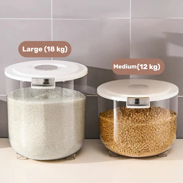 TIDLUX Large Capacity Airtight Rice Storage Container with One-Touch Lid - Tidlux