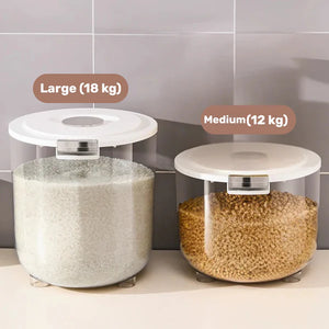 TIDLUX Large Capacity Airtight Rice Storage Container with One-Touch Lid - Tidlux