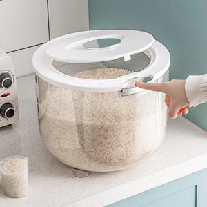 TIDLUX Large Capacity Airtight Rice Storage Container with One-Touch Lid - Tidlux