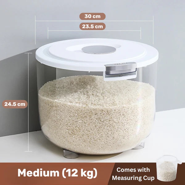 TIDLUX Large Capacity Airtight Rice Storage Container with One-Touch Lid - Tidlux
