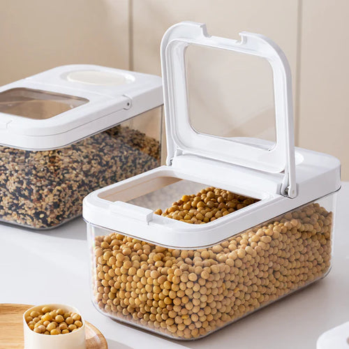 TIDLUX Airtight Grain Storage Container with Transparent Window | 3.2L - Tidlux