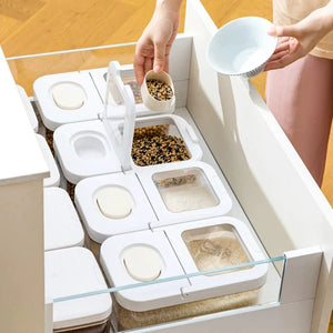 TIDLUX Airtight Grain Storage Container with Transparent Window | 3.2L - Tidlux