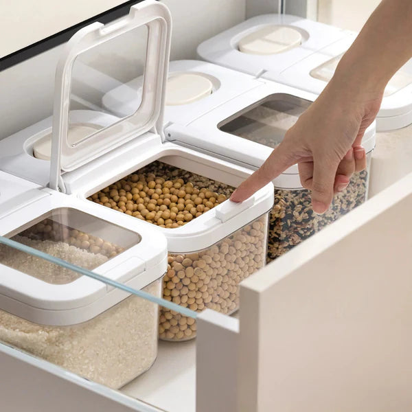 TIDLUX Airtight Grain Storage Container with Transparent Window | 3.2L - Tidlux