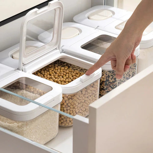 TIDLUX Airtight Grain Storage Container with Transparent Window | 3.2L - Tidlux