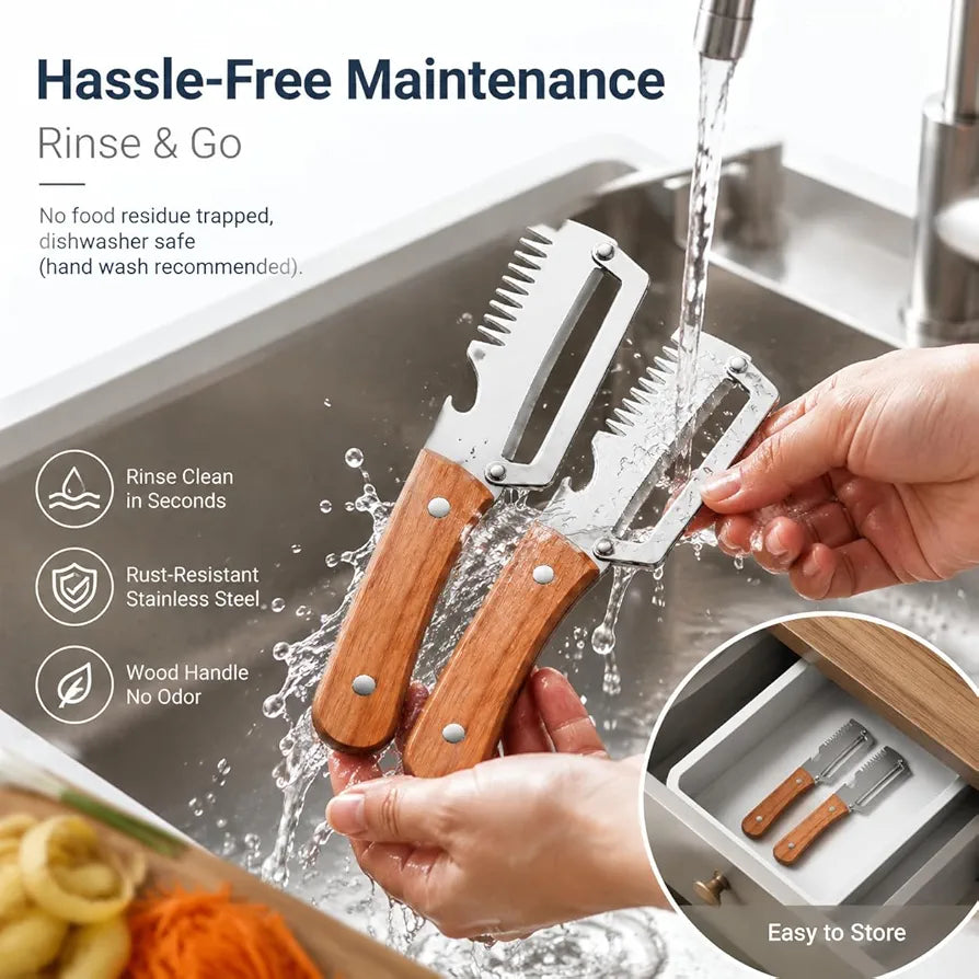 TIDLUX PurePeeler™ 3-in-1 Kitchen Prep Tool for Faster Everyday Cooking - Tidlux